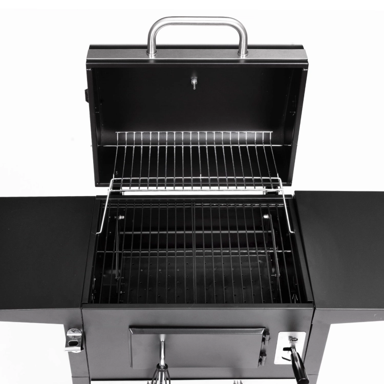 Grill węglowy ogrodowy z pokrywą regulacja rusztu termometr popielnik MultiGarden