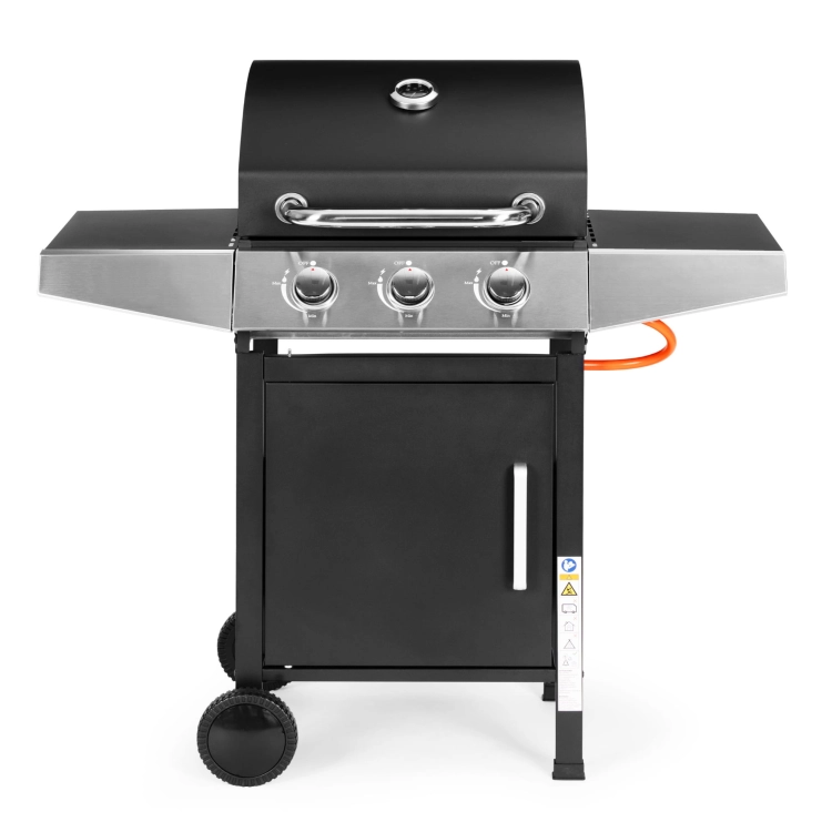 Grill gazowy ogrodowy 10.2 kW duży ruszt 3 palniki termometr reduktor MultiGarden