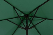 Duży parasol ogrodowy skośny łamany z korbą 6 żeber zielony 270 cm MultiGarden