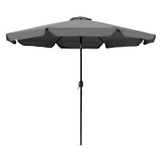 Parasol ogrodowy duży 3 m skośny łamany z korbą szary MultiGarden