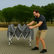 Namiot pawilon ogrodowy 3x3 m rozkładany automatycznie daszek do ogrodu na taras MultiGarden