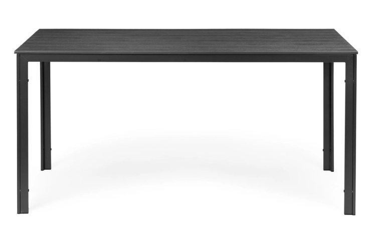 Stół ogrodowy 6-osobowy 156x78 cm polywood meble na taras szary