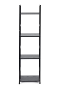 Regał drewniany nowoczesny metalowa rama LOFT 4 półki czarny ModernHome