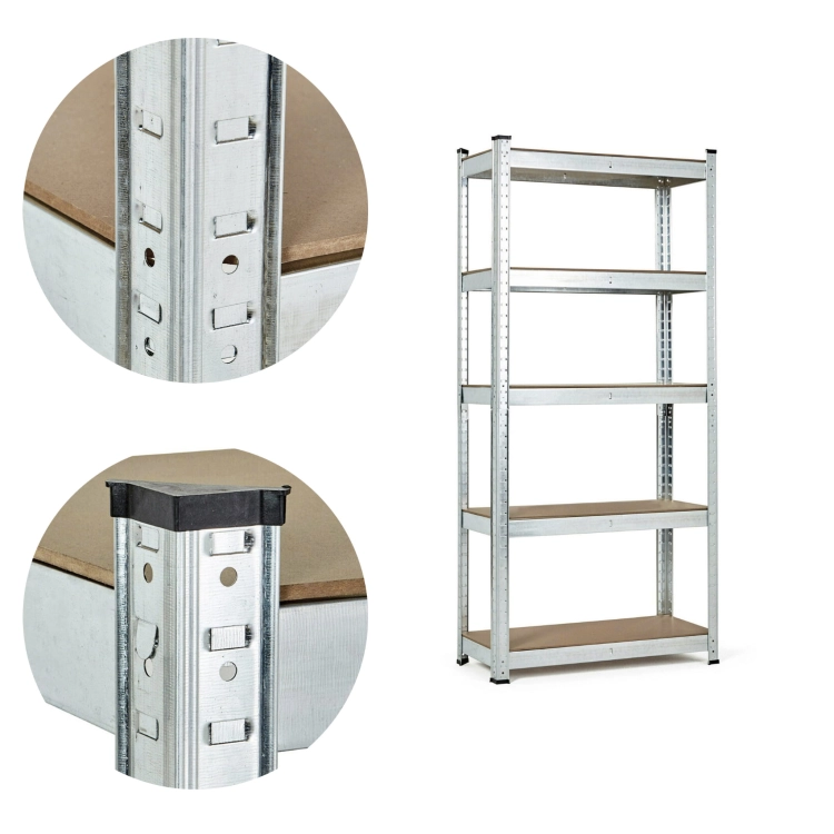 Regał magazynowy 180x90x40 cm stal galwanizowana 5 półek 875 kg ModernHome