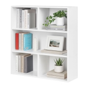 Nowoczesny regał stojący do salonu i sypialni 3 poziomy biały ModernHome