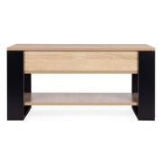 Stolik kawowy rozkładany blat podnoszony 90 cm schowek półka dąb sonoma ModernHome