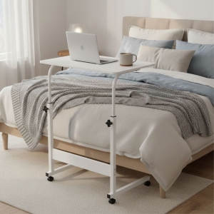 Mobilny stolik pod laptopa biurko dostawiane do fotela kanapy biały ModernHome